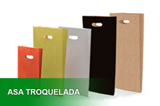 Bolsas de papel asa troquelada